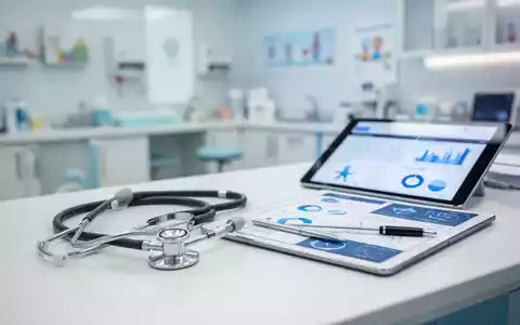 Ein modernes pädiatrisches Untersuchungszimmer mit medizinischen Instrumenten und digitalen Gesundheitsdaten. - Foto: über boerse-global.de