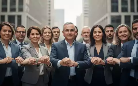 Eine diverse Gruppe von Menschen bei einer solidarischen Versammlung in einer städtischen Umgebung. - Foto: über boerse-global.de