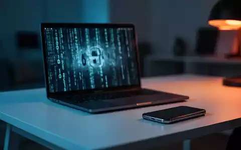 Laptop auf einem Schreibtisch, der die Gefahr saisonaler Online-Phishing- und Digitalbetrugs darstellt. - Foto: über boerse-global.de