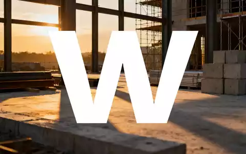 Abstrakte Darstellung einer modernen Baustelle bei Sonnenuntergang als Symbol für den Bausektor. - Foto: über boerse-global.de