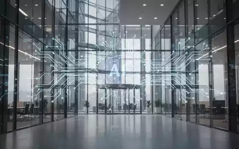 Abstrakte digitale Schaltkreise in einem modernen Bürogebäude als Symbol für die KI-Regulierung der EU. - Foto: über boerse-global.de