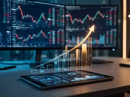 Moderne Finanzbüro-Umgebung mit Datenanalysen auf einem Bildschirm als Symbol für Investitionen. - Foto: über boerse-global.de