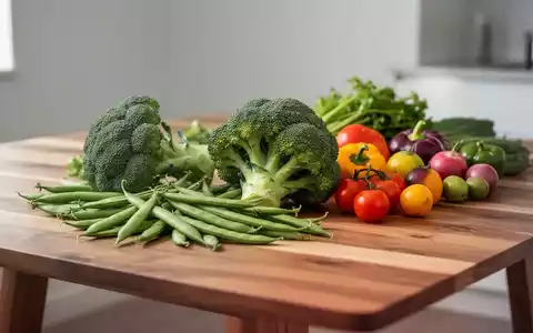 Frisches Gemüse wie Brokkoli und Bohnen auf einem Holztisch als Symbol für eine gesundheitsbewusste Ernährung. - Foto: über boerse-global.de