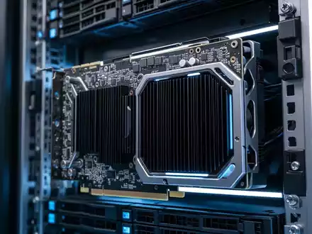 Hochleistungs-GPU-Hardware in einem Data-Center-Serverrack, die KI-Speicheroptimierungstechnologie repräsentiert. - Foto: über boerse-global.de