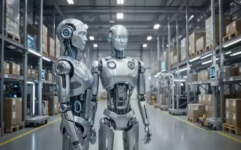 Fortschrittlicher humanoider Roboter in einem modernen automatisierten Lager. - Foto: über boerse-global.de