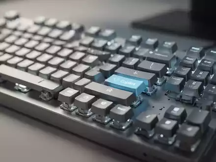 Nahaufnahme einer modernen Computertastatur mit Fokus auf die dedizierte Copilot-Taste in einer professionellen Büroumgebung. - Foto: über boerse-global.de