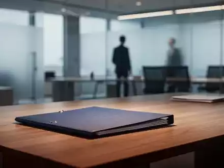Ein minimalistischer Schreibtisch in einem modernen Bürogebäude als Symbol für bürokratische Verwaltungsprozesse. - Foto: über boerse-global.de