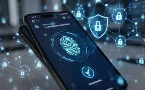 Nahaufnahme eines Smartphone-Bildschirms mit biometrischer Fingerabdruck-Authentifizierung für sicheres Banking. - Foto: über boerse-global.de