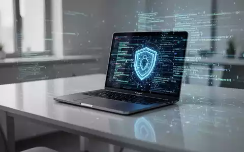 Ein Apple MacBook Pro auf einem modernen Schreibtisch, das die Integration von KI in die Cybersicherheit symbolisiert. - Foto: über boerse-global.de