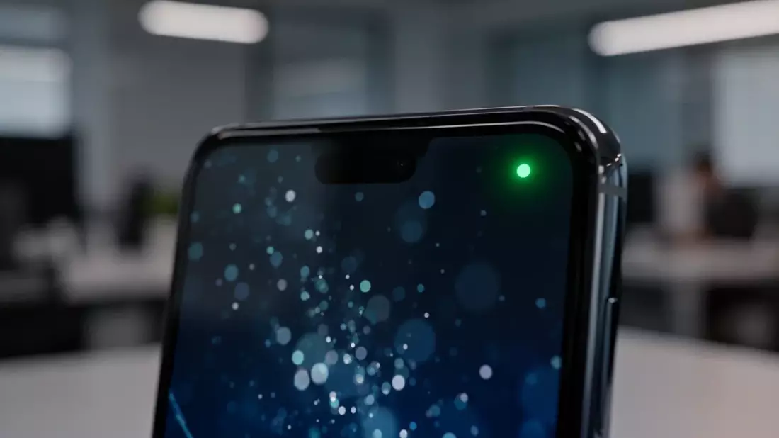 Grüner Punkt auf Smartphones: Datenschutz durch visuelle Kontrolle