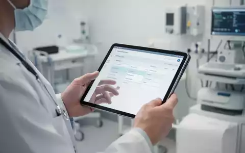 Ein Arzt dokumentiert Impfdaten auf einem digitalen Tablet in einer modernen Klinik. - Foto: über boerse-global.de