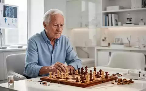 Eine ältere Person beim Lösen eines Puzzles in einer hellen, modernen Umgebung als Symbol für kognitive Gesundheit. - Foto: über boerse-global.de