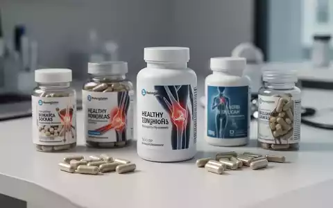 Verschiedene Nahrungsergänzungsmittelkapseln und Behälter für Gelenkgesundheit auf einem modernen Arbeitstisch. - Foto: über boerse-global.de