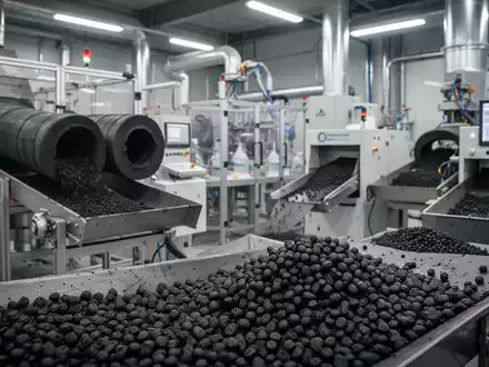 Moderne Industrieanlage zur rCB-Produktion im Rahmen eines nachhaltigen Recyclingprozesses. - Foto: über boerse-global.de