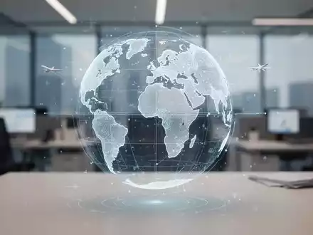 Abstrakte Darstellung internationaler Personalmobilität und rechtlicher Compliance in einem modernen Bürokontext. - Foto: über boerse-global.de