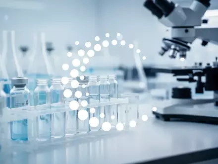 Abstrakte Darstellung moderner biotechnologischer Forschung in einem sterilen, professionellen Laborumfeld. - Foto: über boerse-global.de