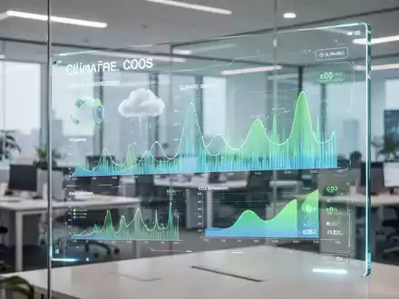 Digitale Datenvisualisierung von CO2-Emissionen und Klimaschutzprojekten auf einem modernen Bildschirm. - Foto: über boerse-global.de