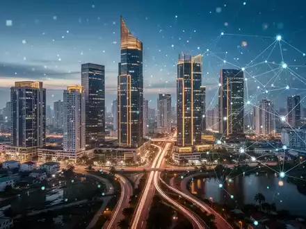 Moderne Skyline von Can Tho mit einer digitalen Netzwerkgrafik, die technologische Innovation und Fortschritt symbolisiert. - Foto: über boerse-global.de