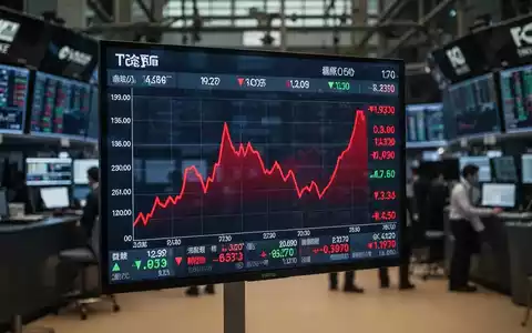 Roter Abwärtstrend auf einer digitalen Finanzanzeige an der Börse. - Foto: über boerse-global.de