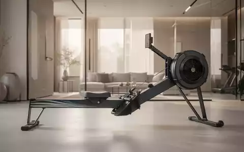 Ein hochwertiges Rudergerät in einem modernen, minimalistischen Heim-Fitnessstudio bei hellem Tageslicht. - Foto: über boerse-global.de