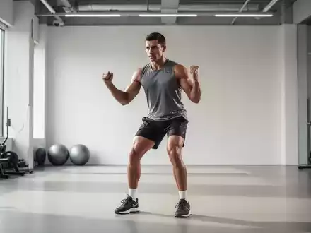Sportliche Person bei einer stehenden Bauchmuskelübung in einem modernen Fitnessstudio. - Foto: über boerse-global.de
