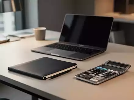 Ein moderner Schreibtisch mit Laptop und Taschenrechner symbolisiert steuerliche Planung und betriebliche Investitionen. - Foto: über boerse-global.de