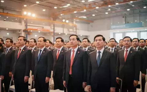 Festliche Versammlung des vietnamesischen Gewerkschaftsbundes mit zahlreichen Teilnehmern in einem modernen Saal. - Foto: über boerse-global.de