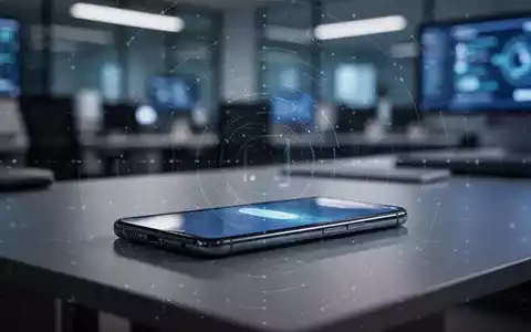 Ein modernes Smartphone auf einem Schreibtisch in einer professionellen Büroumgebung als Symbol für mobile IT-Sicherheit. - Foto: über boerse-global.de