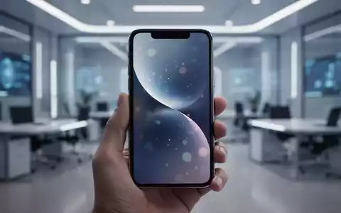 Schlankes iPhone in einer Hand vor verschwommenem, modernem Bürohintergrund, das digitale Wiederherstellungstechnologie repräsentiert. - Foto: über boerse-global.de