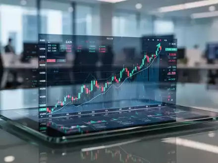 Digitaler Börsenchart mit Aufwärtstrend auf einem Tablet in einem modernen Büro. - Foto: über boerse-global.de