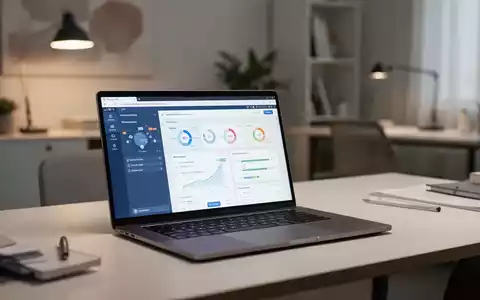 Ein Laptop auf einem Schreibtisch, der Produktivitätssoftware und Offline-Arbeitsplatz-Konfiguration darstellt. - Foto: über boerse-global.de