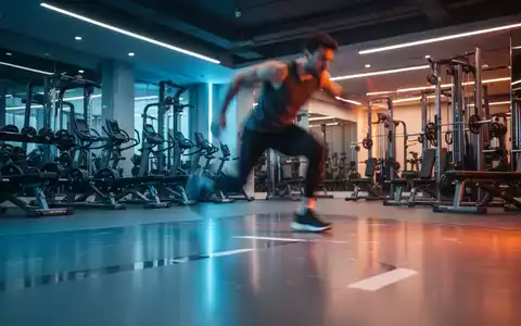 Ein moderner Fitnessraum mit hochwertigen Geräten, der die dynamische Atmosphäre eines hochintensiven Intervalltrainings vermittelt. - Foto: über boerse-global.de