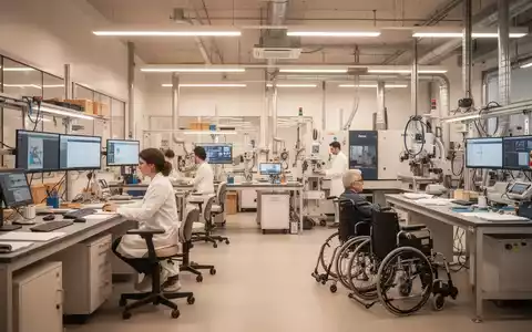 Moderne und helle Werkstatt für Menschen mit Behinderung mit ergonomischen Arbeitsplätzen und hochwertiger technischer Ausstattung. - Foto: über boerse-global.de