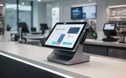 Modernes digitales Kassensystem in einem Ladengeschäft zur Darstellung der E-Rechnungs-Digitalisierung. - Foto: über boerse-global.de