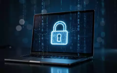 Digitales Sicherheitsschloss auf einem Laptop-Bildschirm als Symbol für Cybersicherheit und Kontoschutz. - Foto: über boerse-global.de