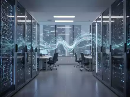 Moderne IT-Beratungsumgebung mit digitaler Datenvisualisierung im Hintergrund. - Foto: über boerse-global.de