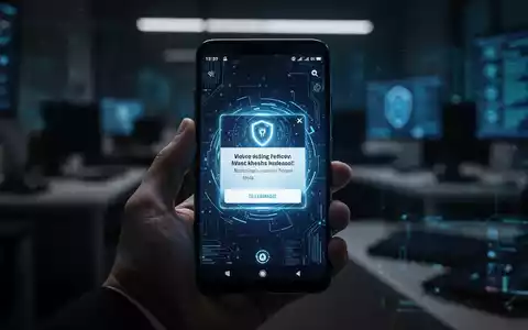 Ein modernes Smartphone zeigt ein aufdringliches Werbe-Popup auf dem Bildschirm, das eine Sicherheitsbedrohung symbolisiert. - Foto: über boerse-global.de