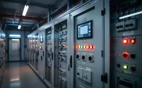 Moderner Schaltschrank in einem Industriebetrieb mit beleuchteten Anzeigen und technischer Infrastruktur. - Foto: über boerse-global.de