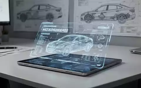 Digitales Tablet mit technischen Fahrzeugdaten und Fahrzeug-Identifizierungsnummer als Symbol für die eCoC-Einführung. - Foto: über boerse-global.de