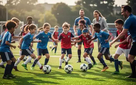 Eine vielfältige Gruppe von Menschen spielt gemeinsam auf einem Fußballplatz, um Inklusion im Sport zu symbolisieren. - Foto: über boerse-global.de