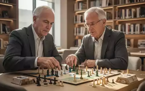 Eine Person spielt konzentriert ein strategisches Brettspiel in einer hellen, modernen Bibliothek zur Förderung der kognitiven Gesundheit. - Foto: über boerse-global.de