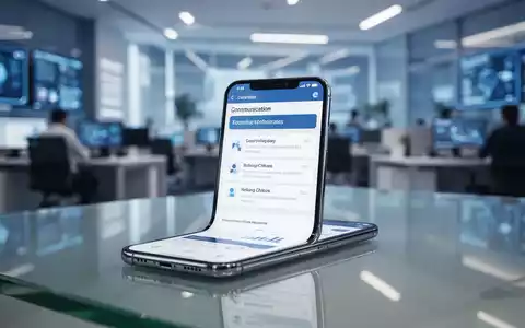 Moderner Smartphone-Bildschirm mit einer Unternehmenskommunikations-App auf einem professionellen Schreibtisch. - Foto: über boerse-global.de