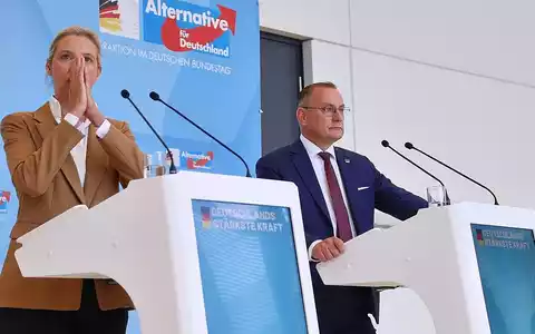 Alice Weidel und Tino Chrupalla (Archiv) - Foto: via dts Nachrichtenagentur
