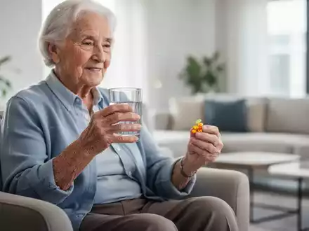 Ein Senior nimmt ein Multivitaminpräparat ein, um die funktionelle Gesundheit im Alter zu unterstützen. - Foto: über boerse-global.de