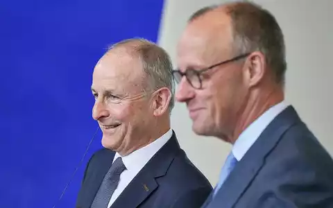 Micheál Martin und Friedrich Merz (Archiv) - Foto: via dts Nachrichtenagentur