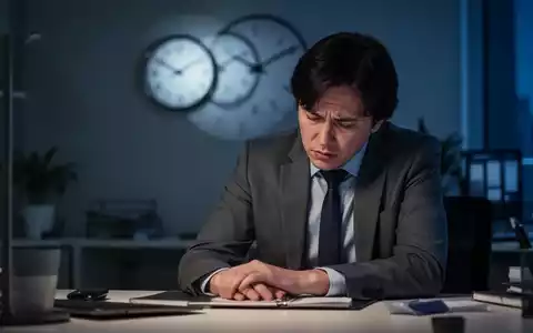 Erschöpfte Person an einem Schreibtisch bei Nacht, die den Zusammenhang zwischen Schlafmangel und Gewichtszunahme symbolisiert. - Foto: über boerse-global.de