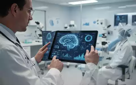 Medizinisches Fachpersonal bei der Analyse von Gehirndaten auf einem Tablet zur Demenzprävention. - Foto: über boerse-global.de