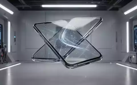 Schlankes, futuristisches All-Glas-Smartphone-Konzept in professionellem Studio mit filmischer Beleuchtung. - Foto: über boerse-global.de