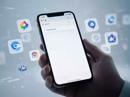 Modernes Smartphone mit Webbrowser-Oberfläche und Symbolen für neue mobile Erweiterungsfunktionen. - Foto: über boerse-global.de