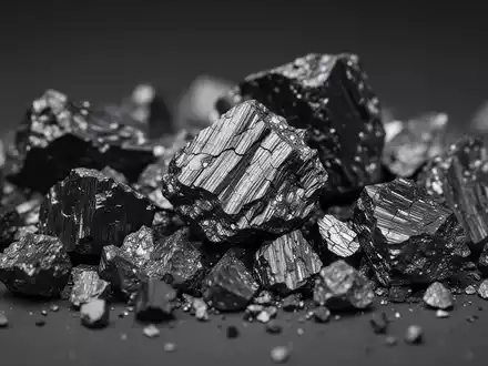 Nahaufnahme von hochreinem, kristallinem Graphitgestein in einer industriellen Umgebung - Foto: über boerse-global.de